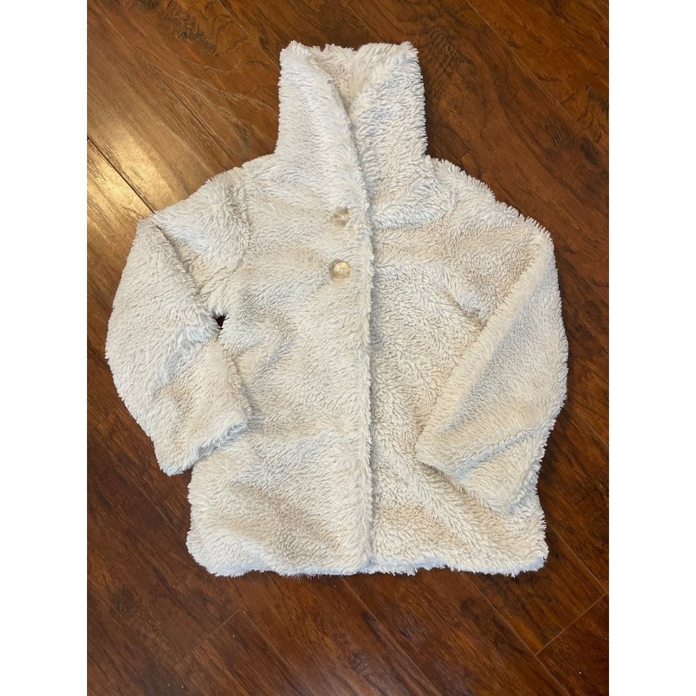 Patagonia White Pelage Fleece Girl Size Sm 7 Fluffy Jacket